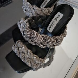 Steve Madden Metallic Braided Heels